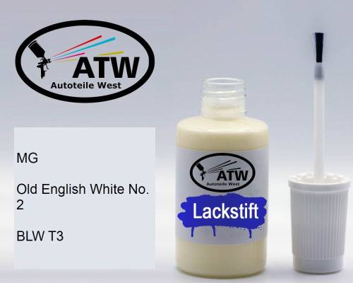 MG, Old English White No. 2, BLW T3: 20ml Lackstift, von ATW Autoteile West.